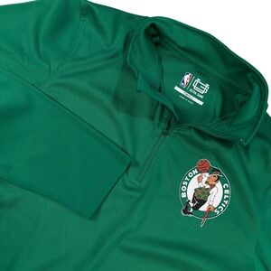 Ultra Game Mens Green Boston Celtics Team‎ Tribute Quarter-Zip Pullover S Rare!
